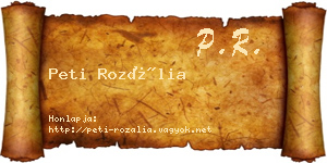 Peti Rozália névjegykártya