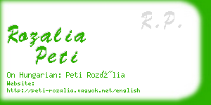 rozalia peti business card